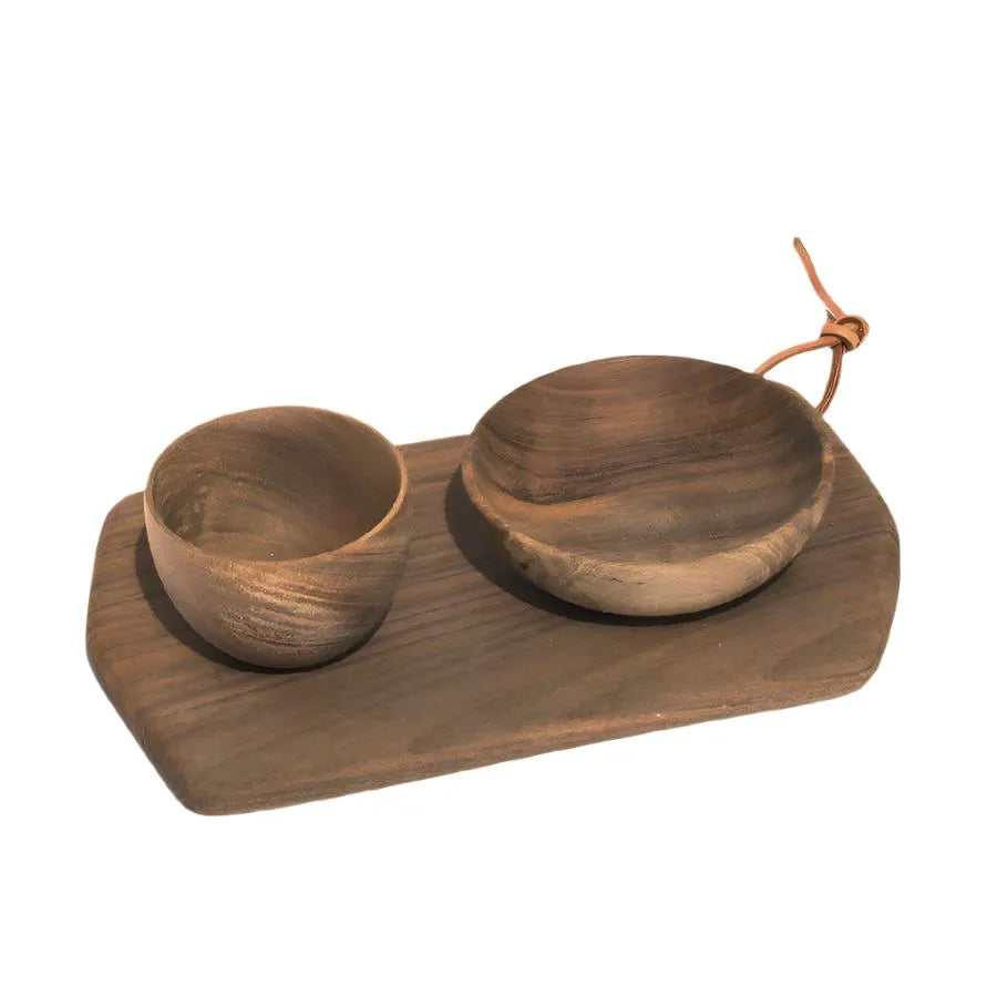 Rectangular Cutting Board & Bowls