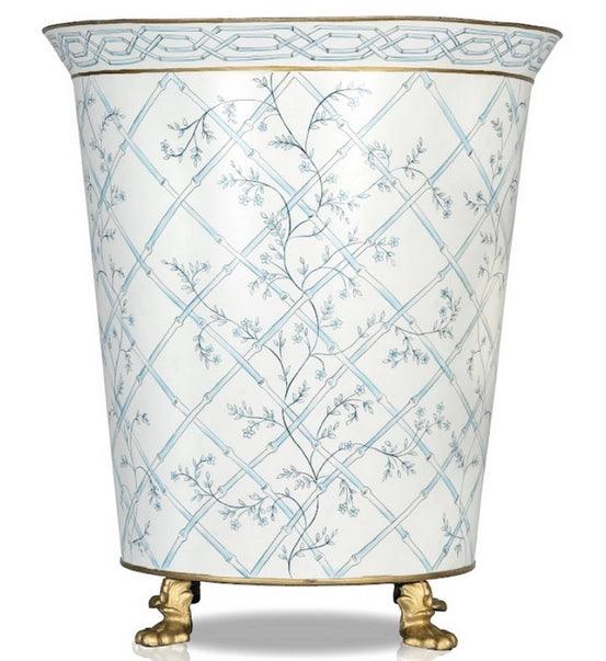 The Enchanted Home Bamboo/Floral Small Chinoiserie Floor Planter - 2 Colors