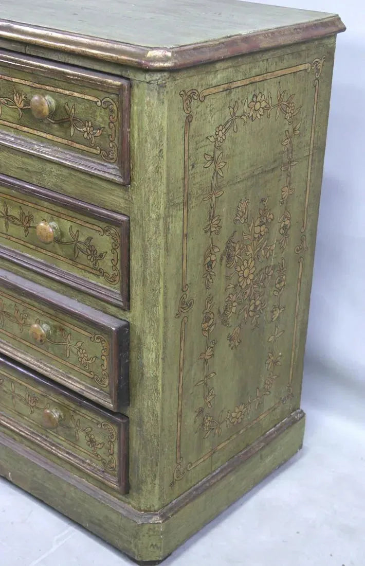 Antique European Painted Four Drawer Chest