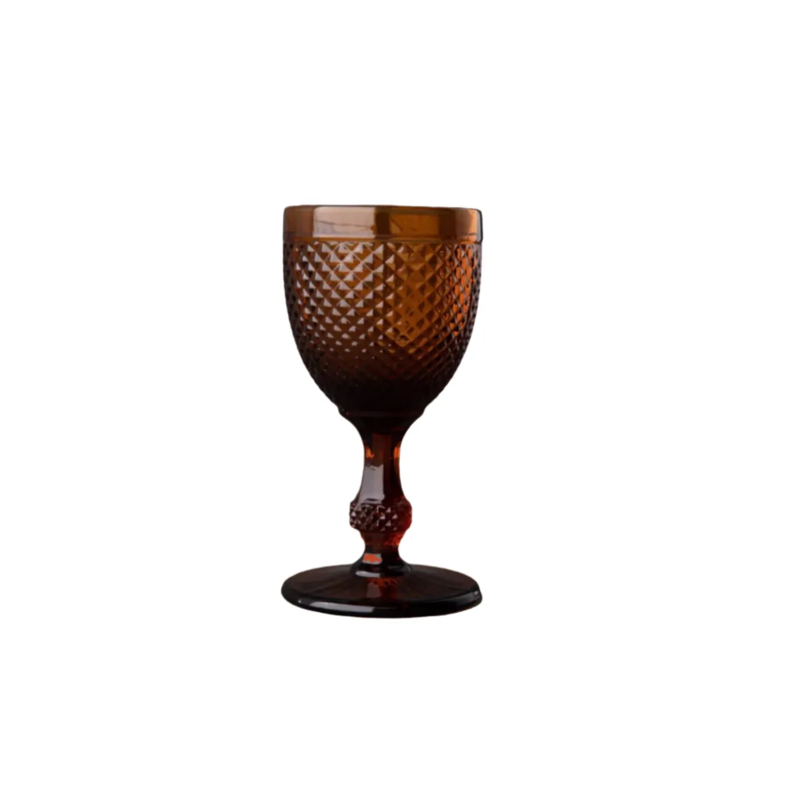 Stemmed White Wine Glass, Dark Amber