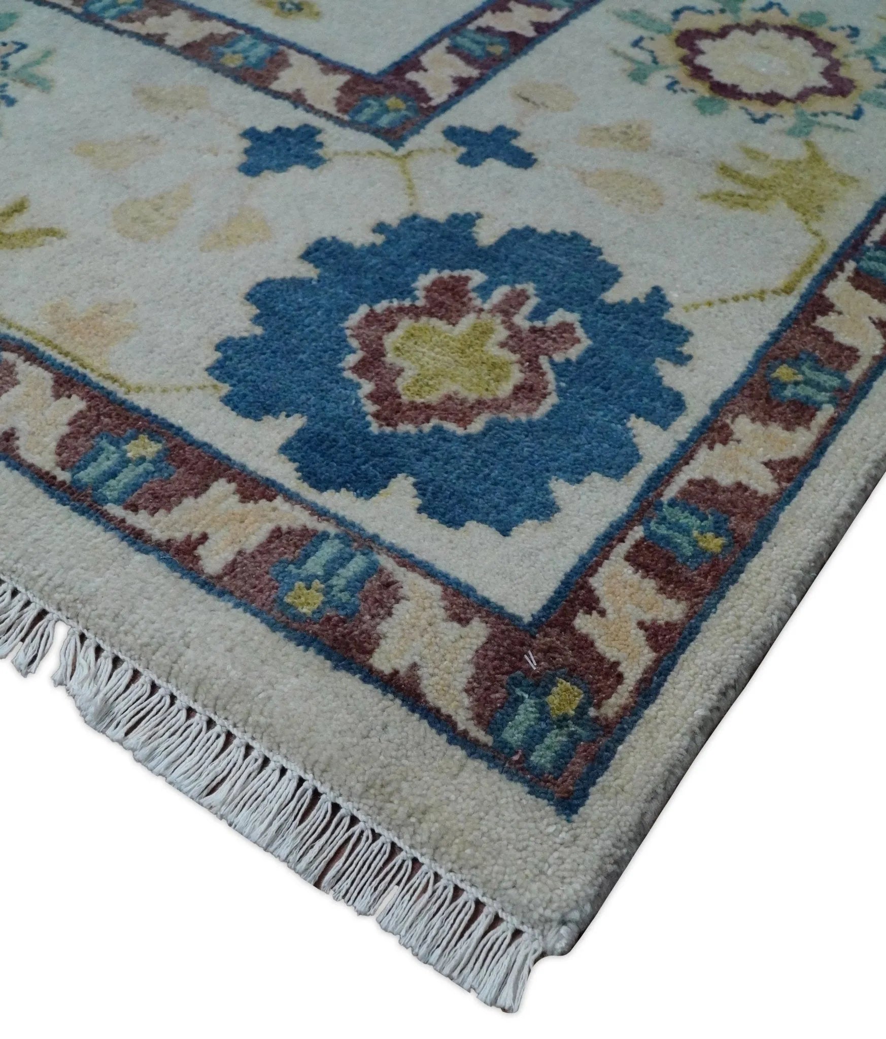 8x10 Hand Knotted Silver and Brown Traditional Vintage Persian Style Antique Wool Rug | TRDCP759810