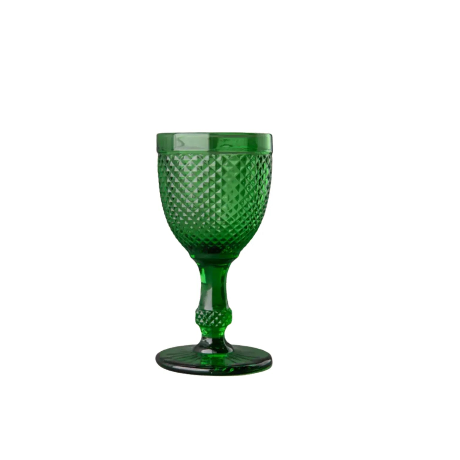 Stemmed White Wine Glass, Green