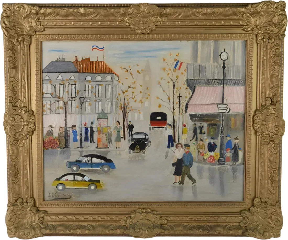 French Street Scene Painting