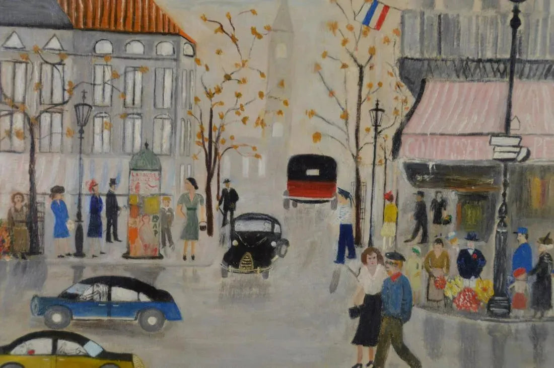 French Street Scene Painting