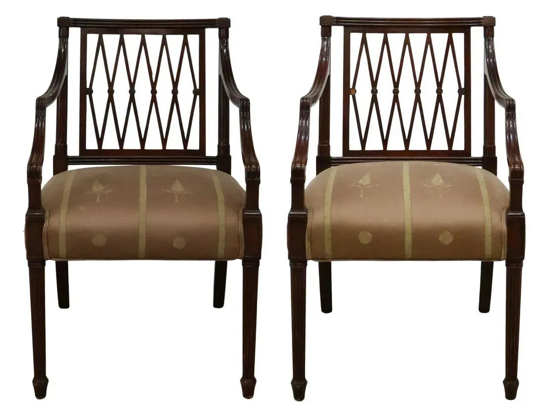 English Regency Style Mahogany Armchairs