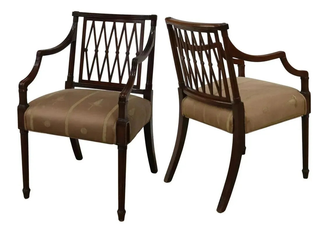 English Regency Style Mahogany Armchairs