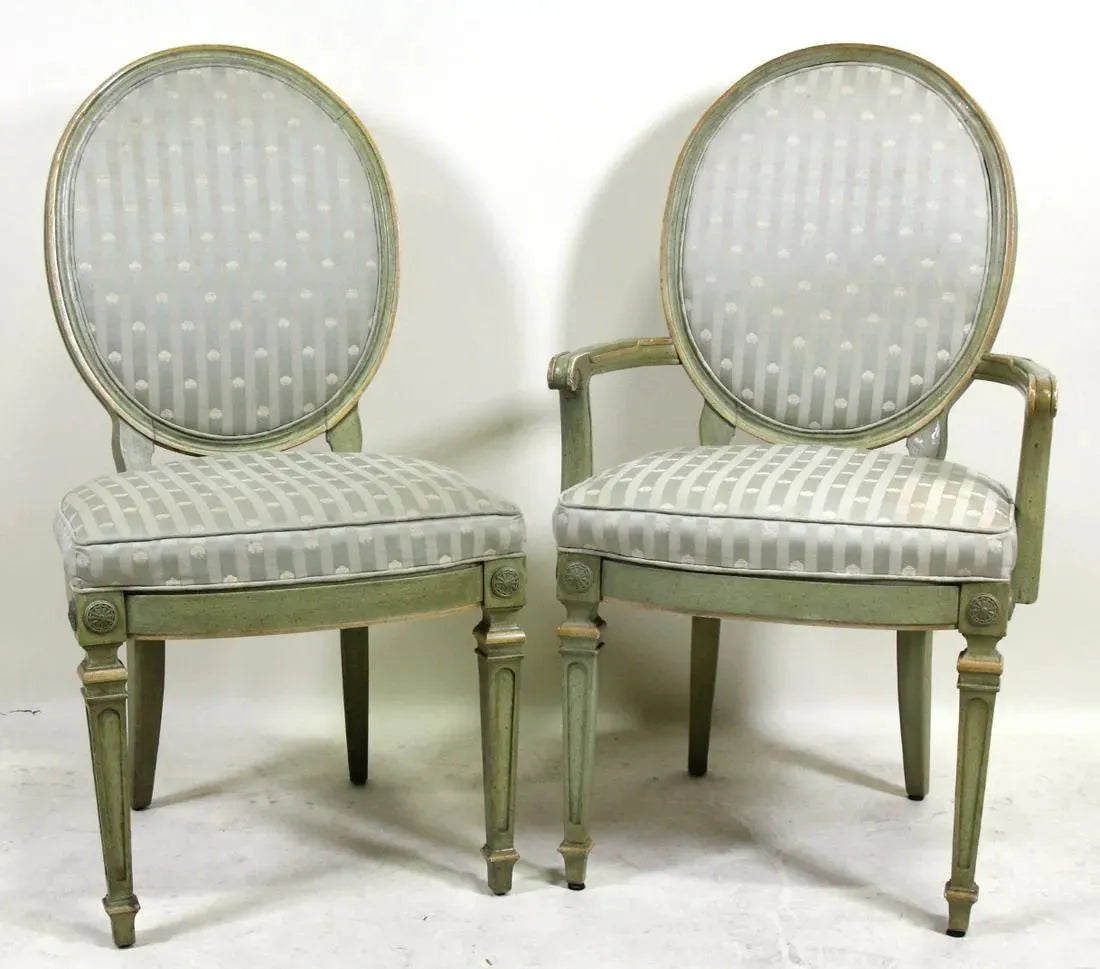 Set of Six French Style Dining Chairs