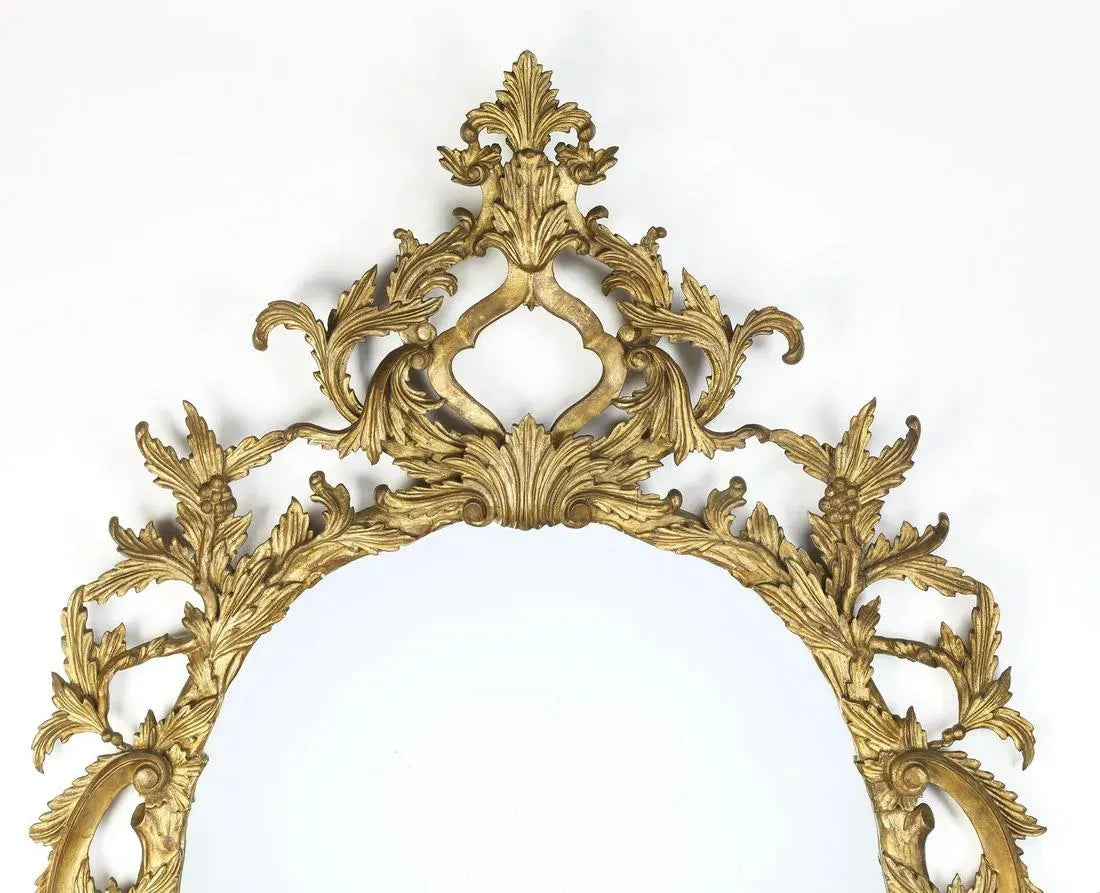 Early 20th Century Rococo Stye Giltwood and Gesso Mirror