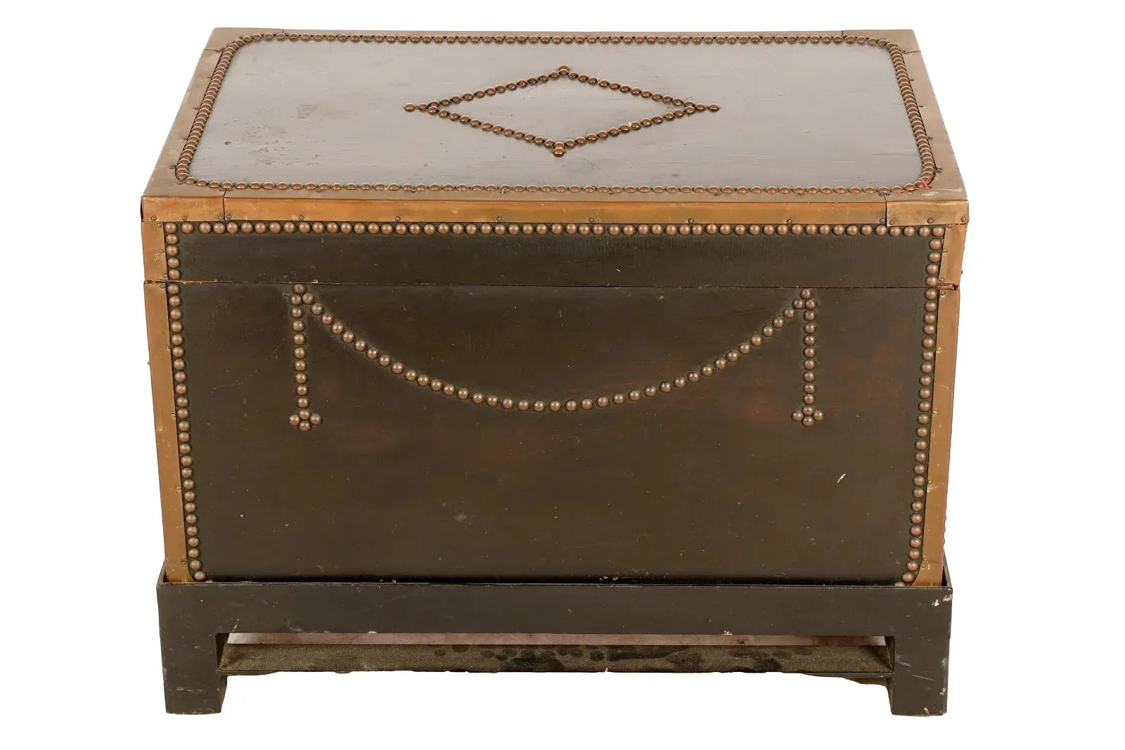 Portuguese Studded Leather Trunk