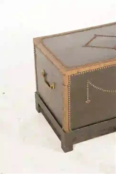 Portuguese Studded Leather Trunk