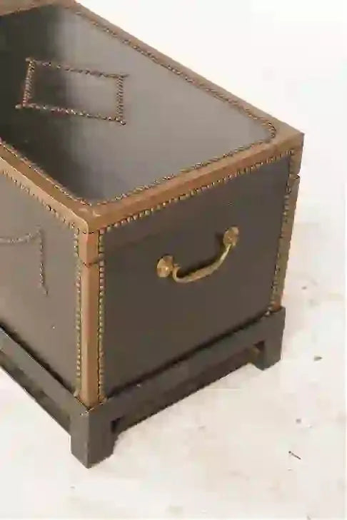 Portuguese Studded Leather Trunk