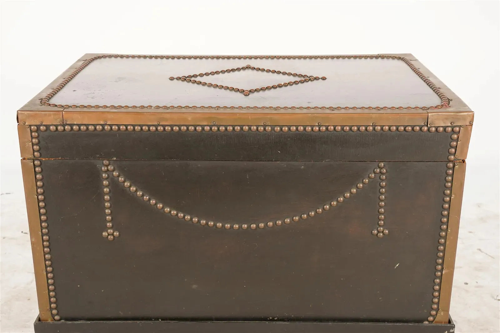 Portuguese Studded Leather Trunk