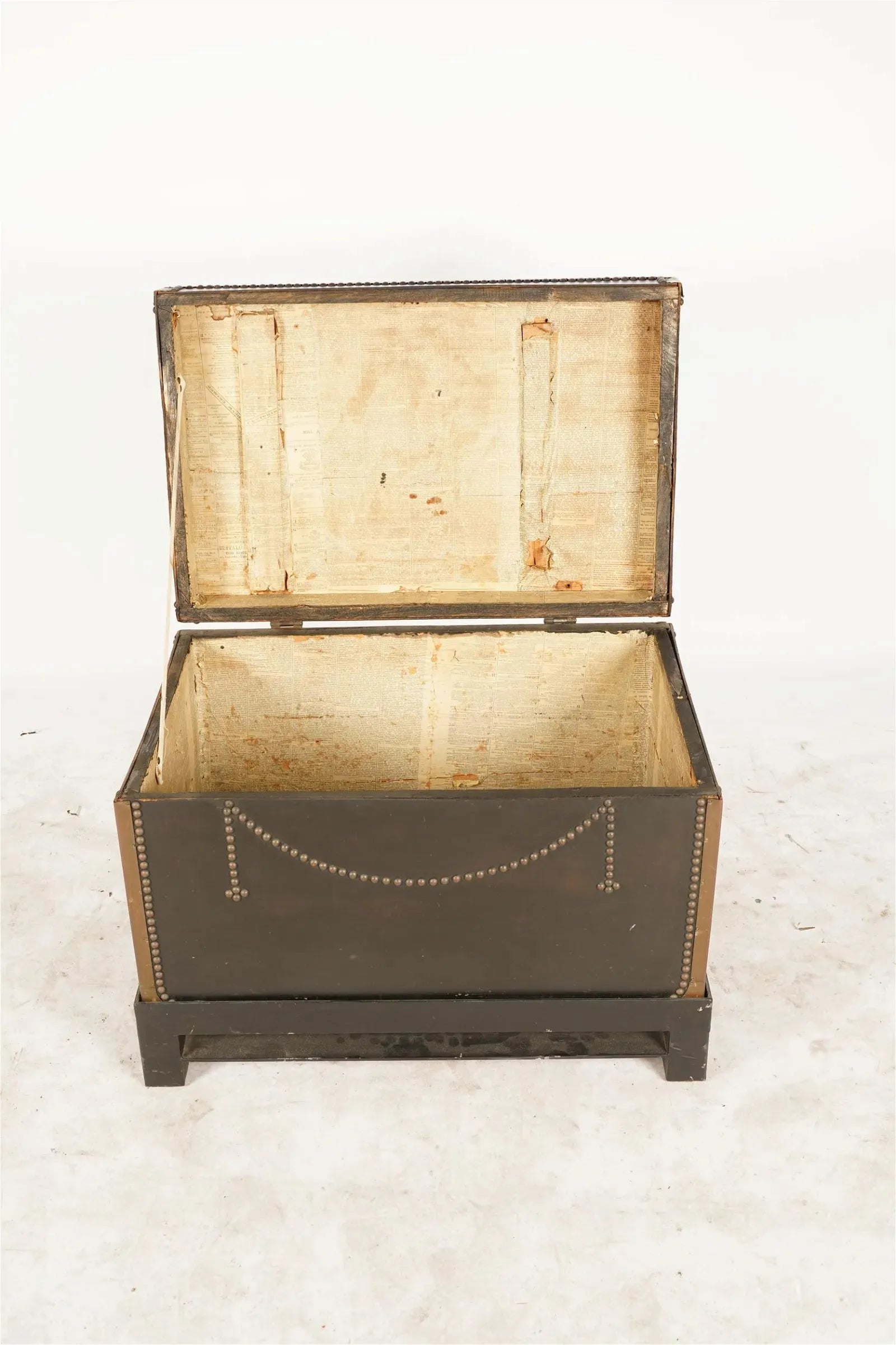 Portuguese Studded Leather Trunk