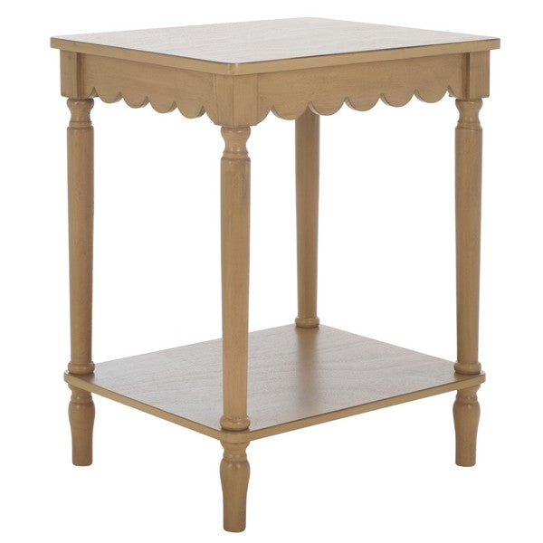 Haven Wood Accent Table in Desert Brown