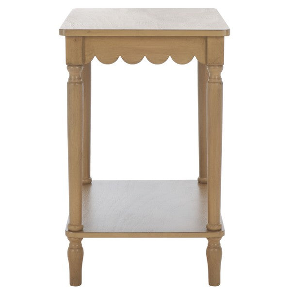 Haven Wood Accent Table in Desert Brown