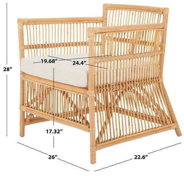Safavieh Alvis Natural Accent Chair W/ Cushion