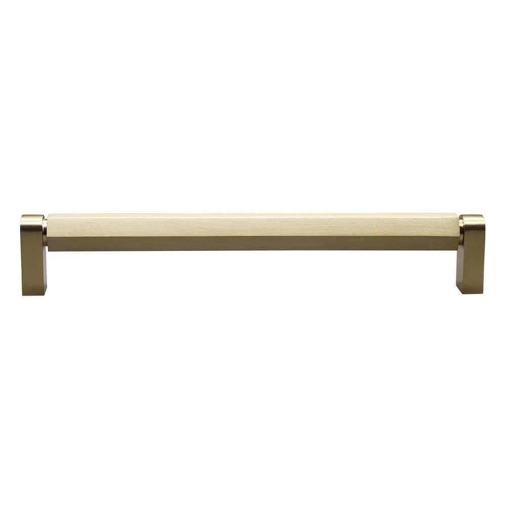 Modern Hex Bar Pull, Brass