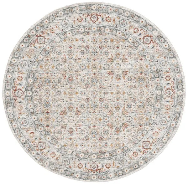 Avalon Polyester Rug in Ivory and Light Blue