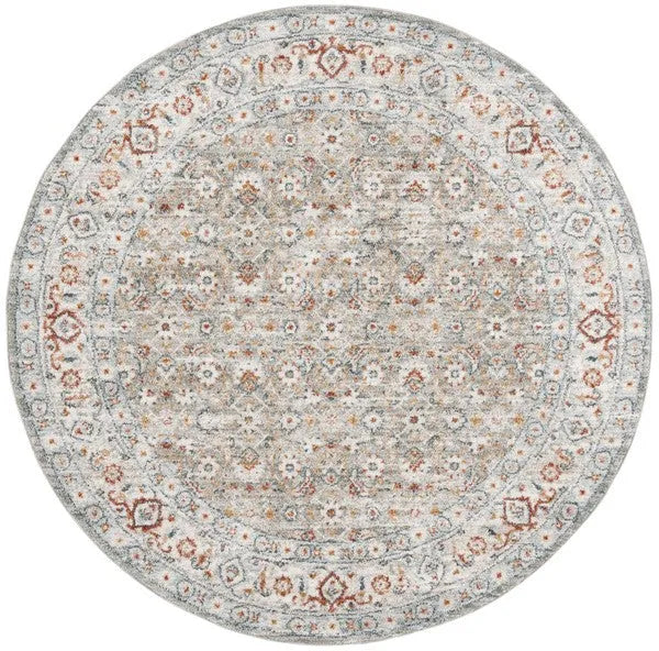 Avalon Polyester Rug in Gray and Light Blue