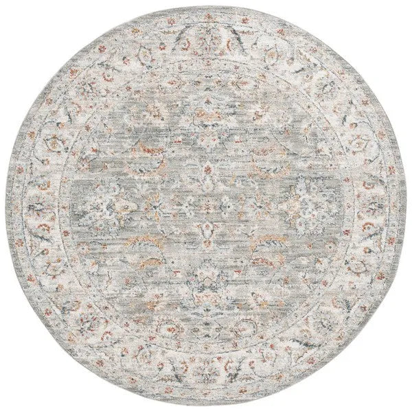 Avalon Polyester Rug in Gray and Light Blue