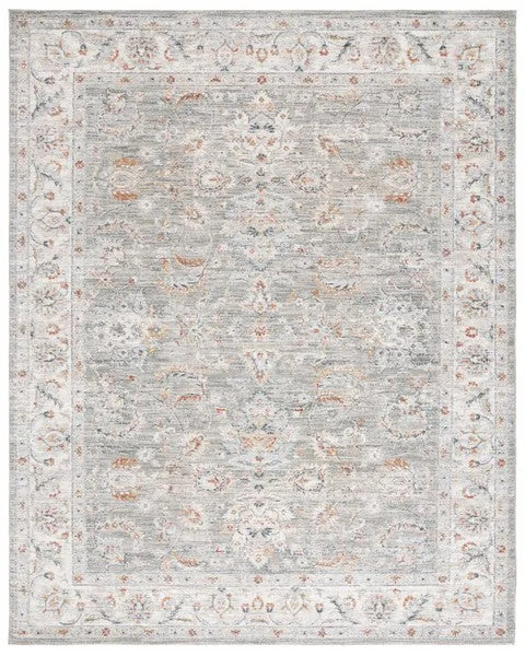 Avalon Polyester Rug in Gray and Light Blue