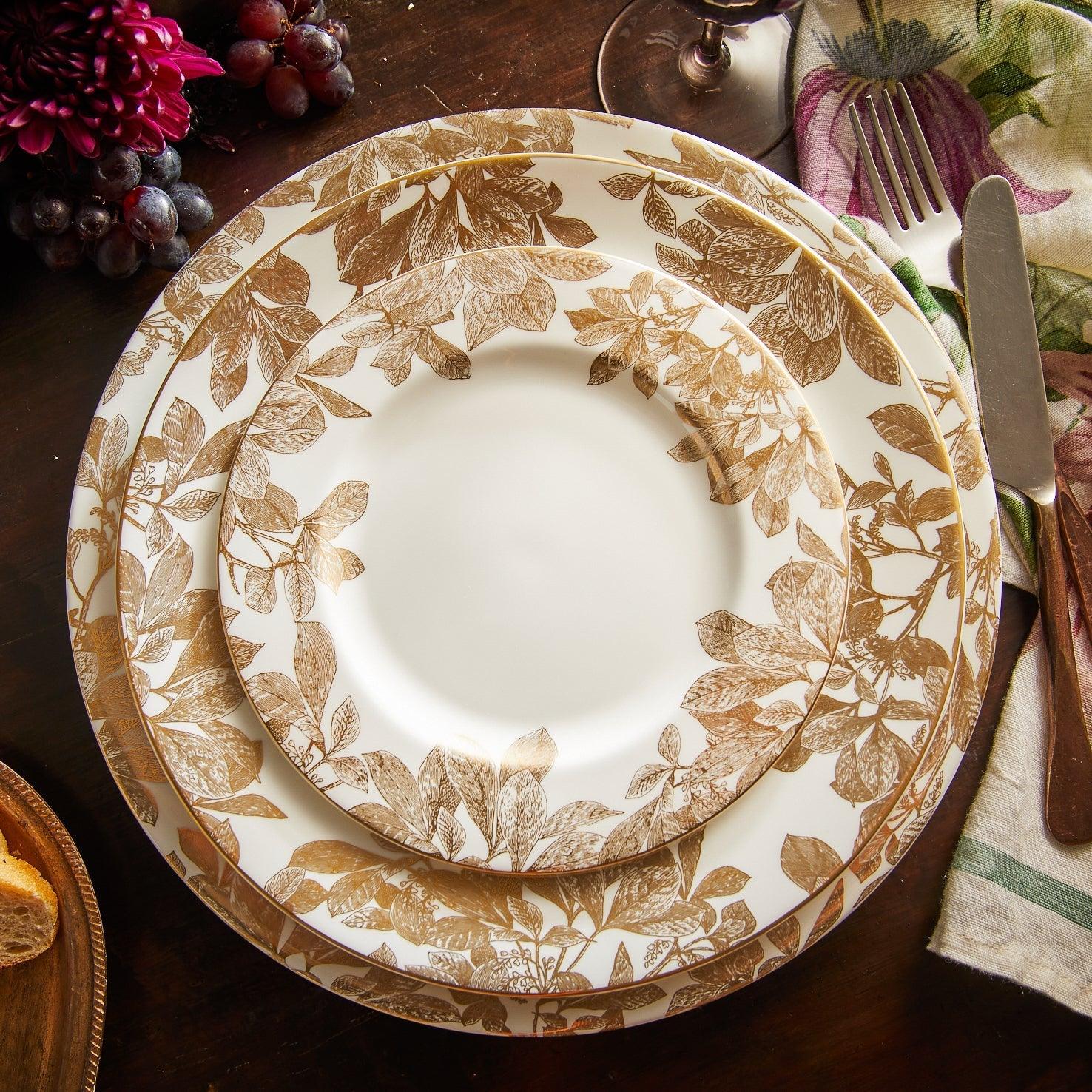 Caskata Wholesale Arbor Rimmed Salad Plate Gold