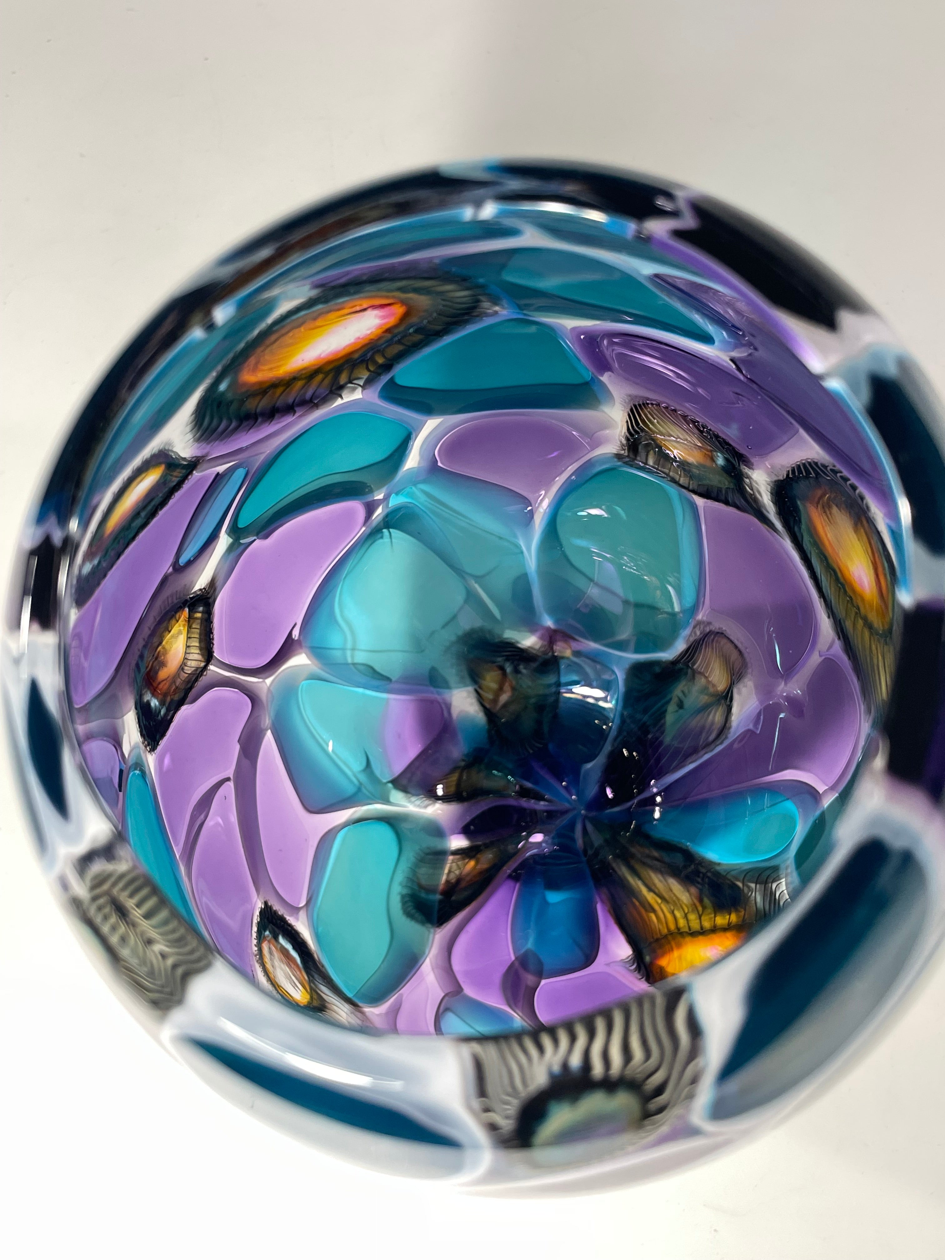 Aqua Anemone Glass Vase - John Gibbons