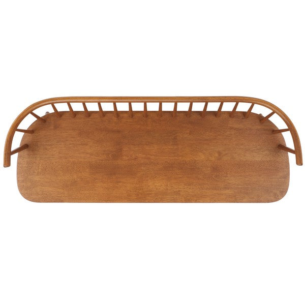 Blanchard Wood Bench in Honey with Spindle Back