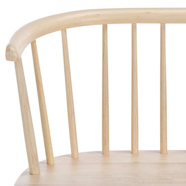 Blanchard Wood Bench in White-Washed with Spindle Back