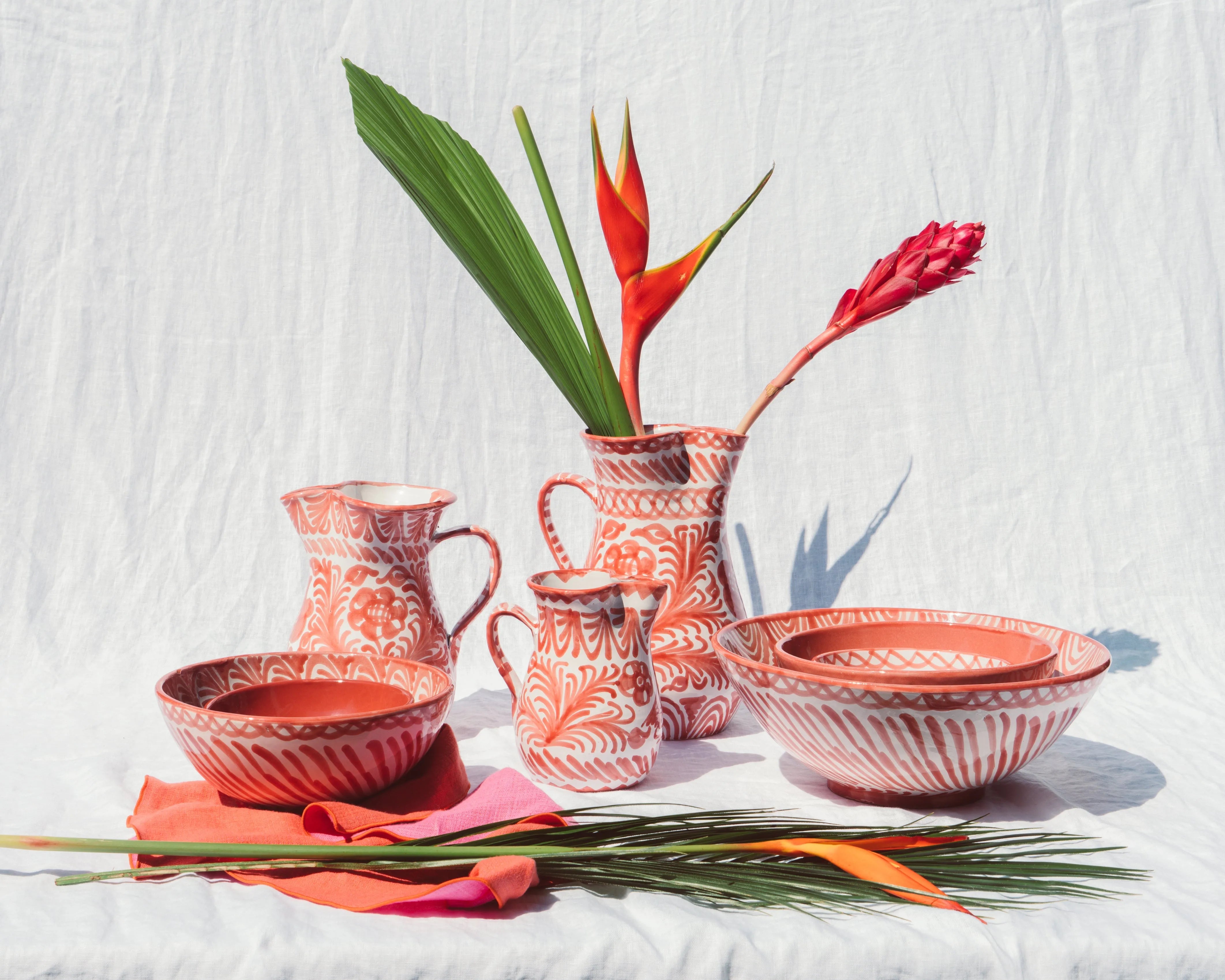 Medium bowl with hand painted designs