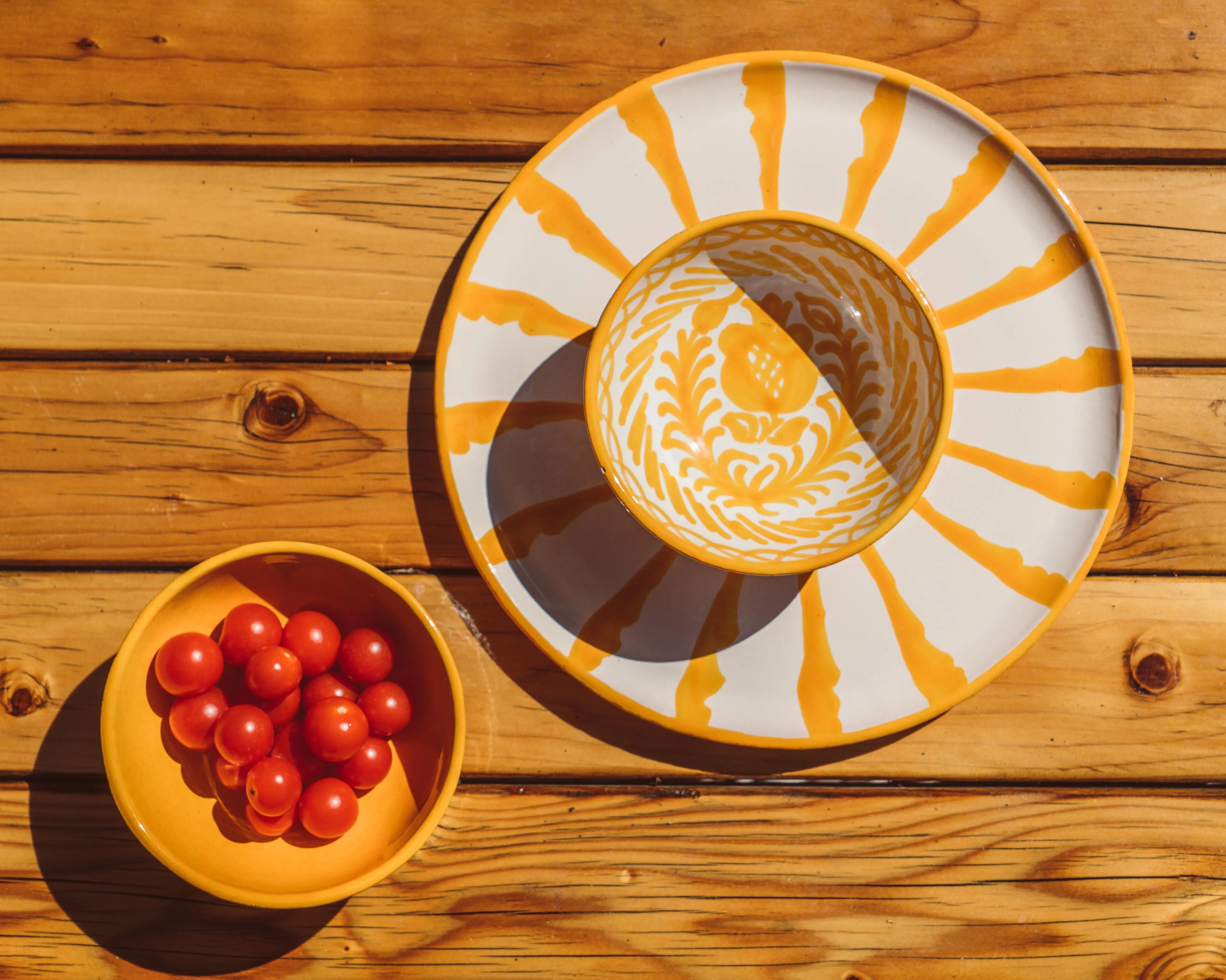 Small bowl with hand painted designs