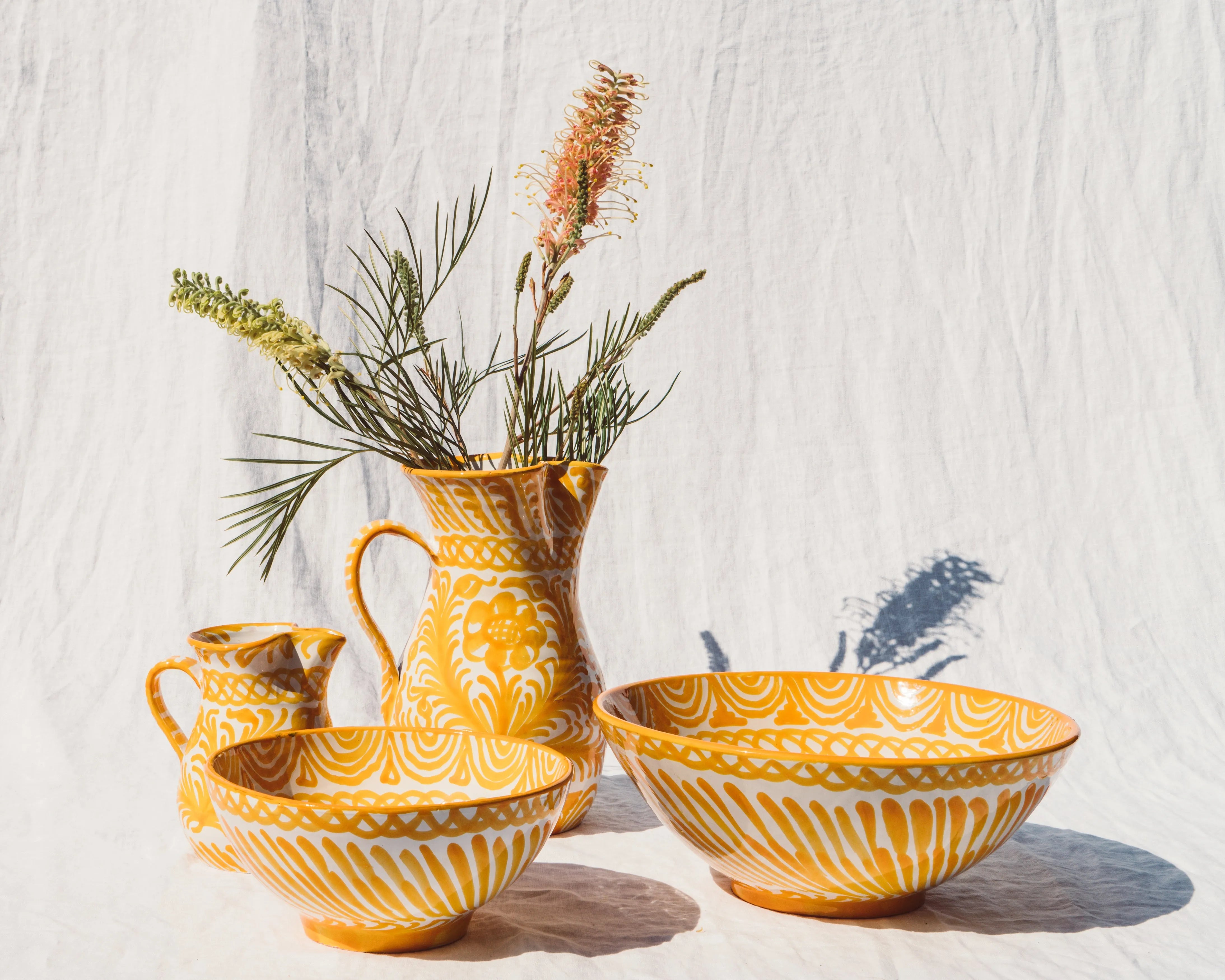 Medium bowl with hand painted designs