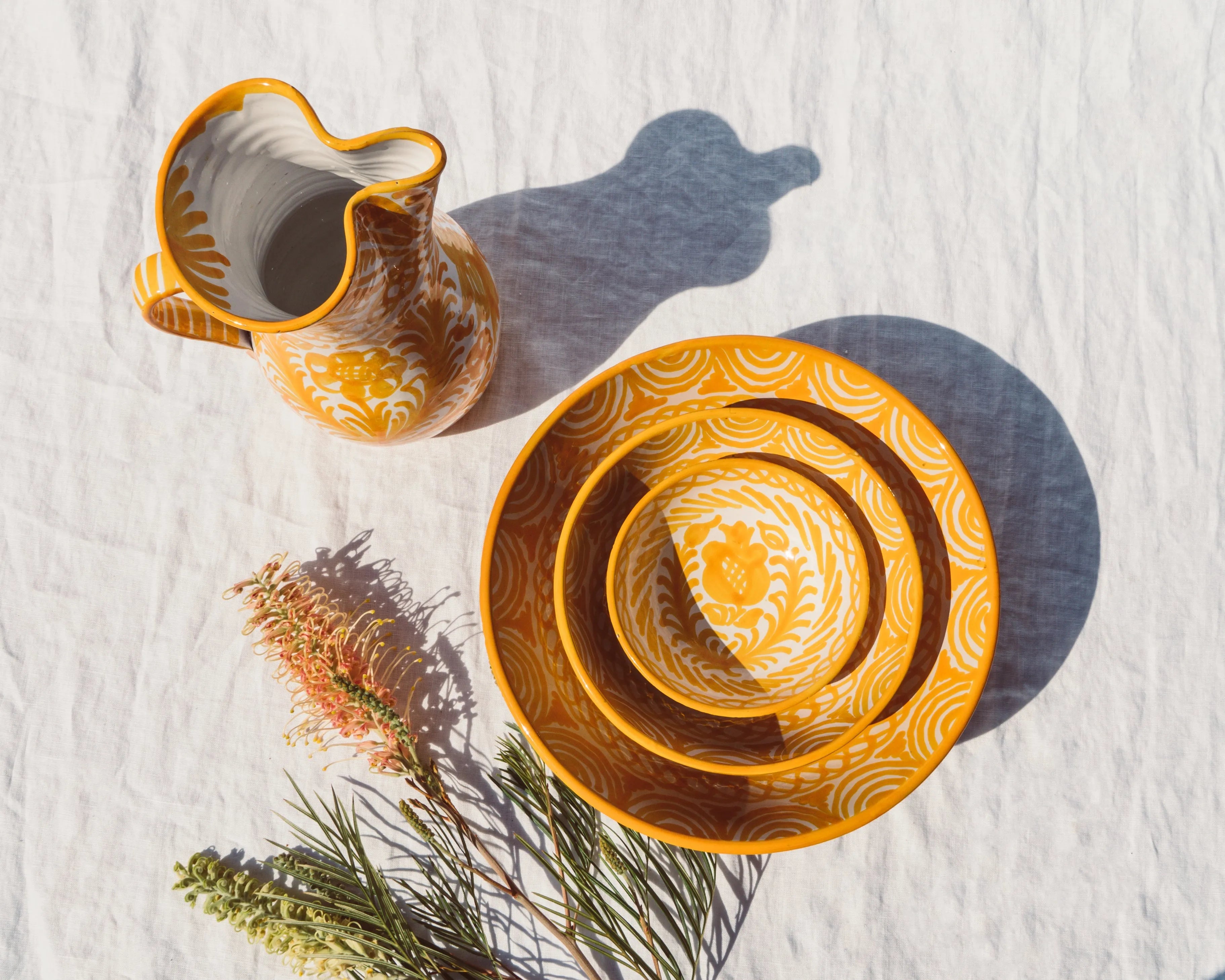 Small bowl with hand painted designs