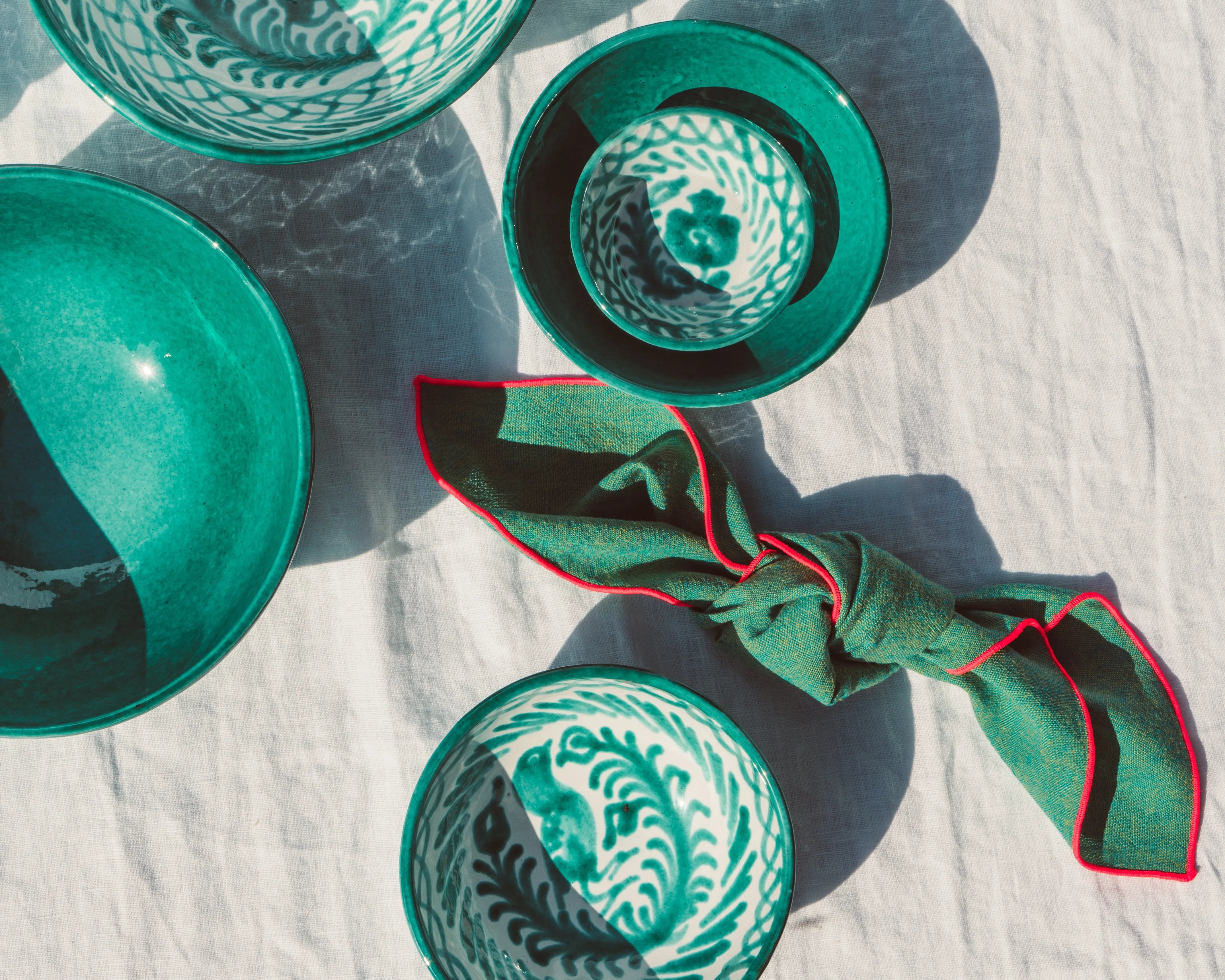 Small bowl with hand painted designs