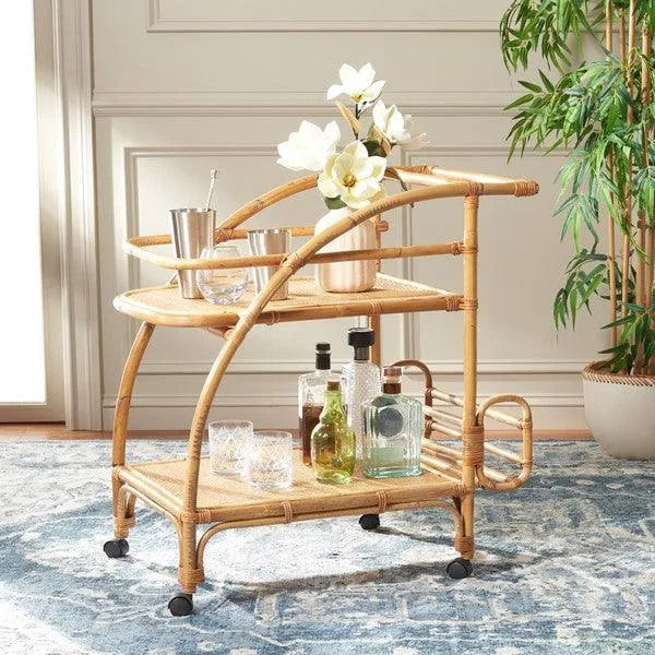 Safavieh Treise 2 Tier Natural Bar Cart