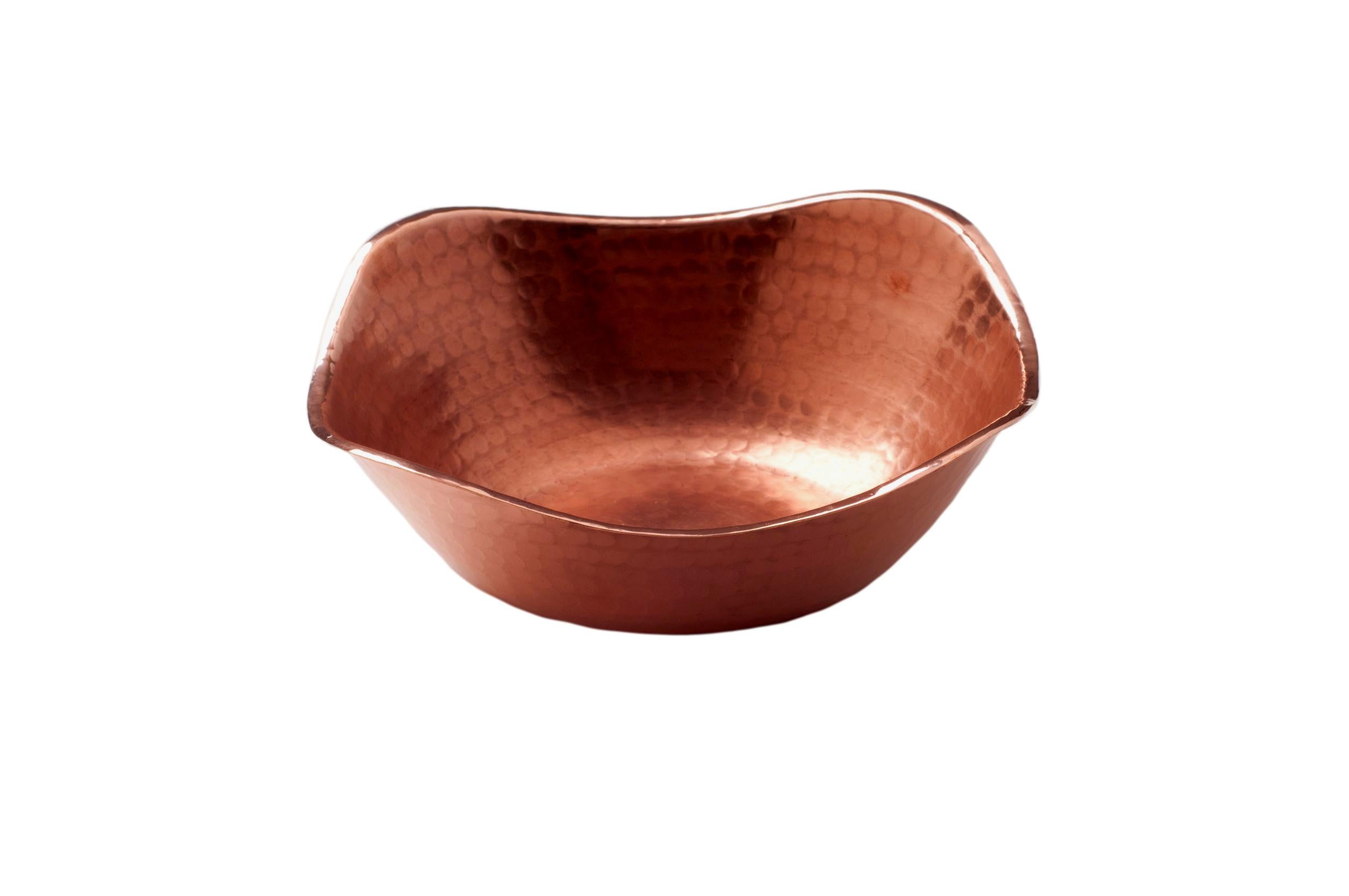 Flat Earth Copper Bowl