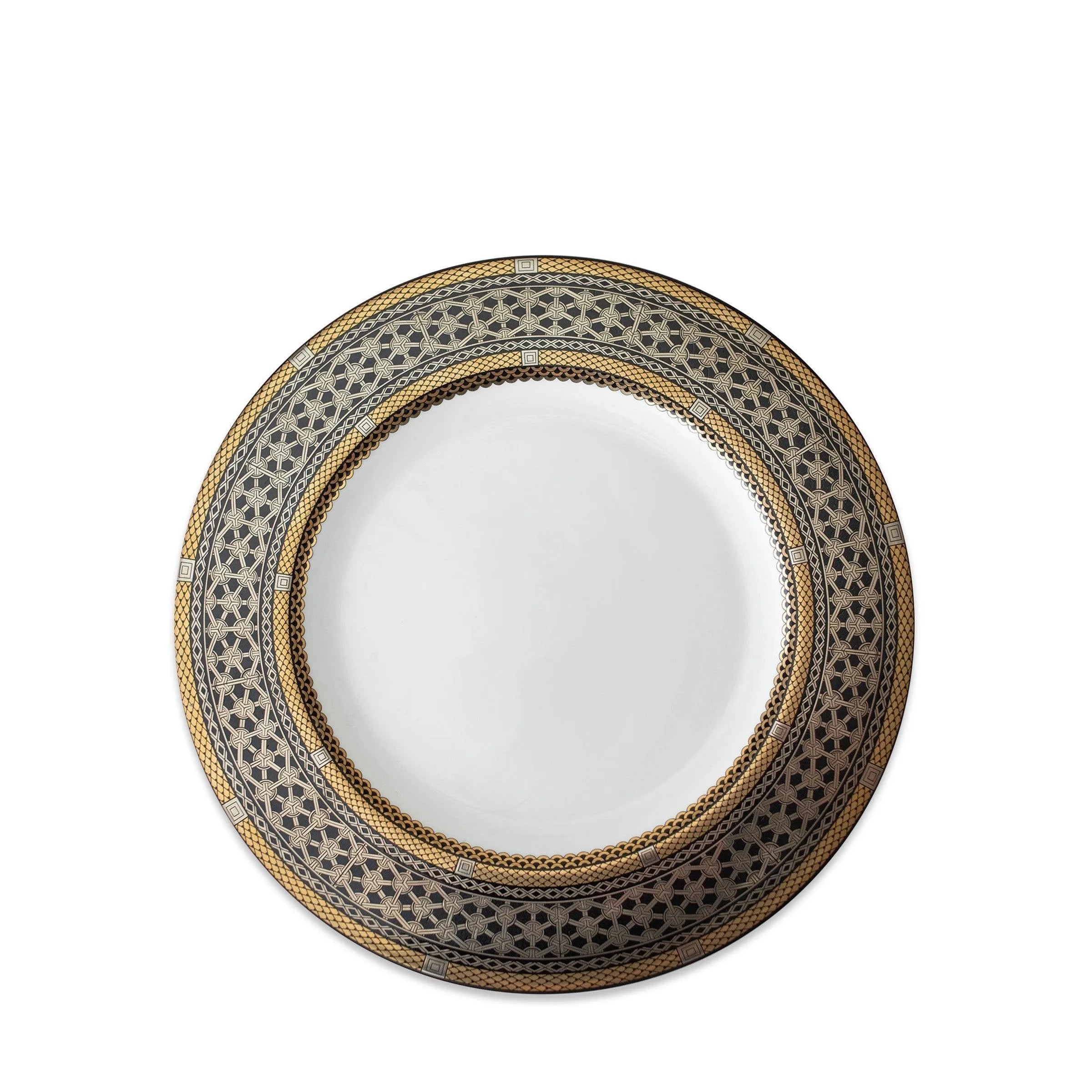 Caskata Wholesale Hawthorne Onyx Gold & Platinum Salad Plate