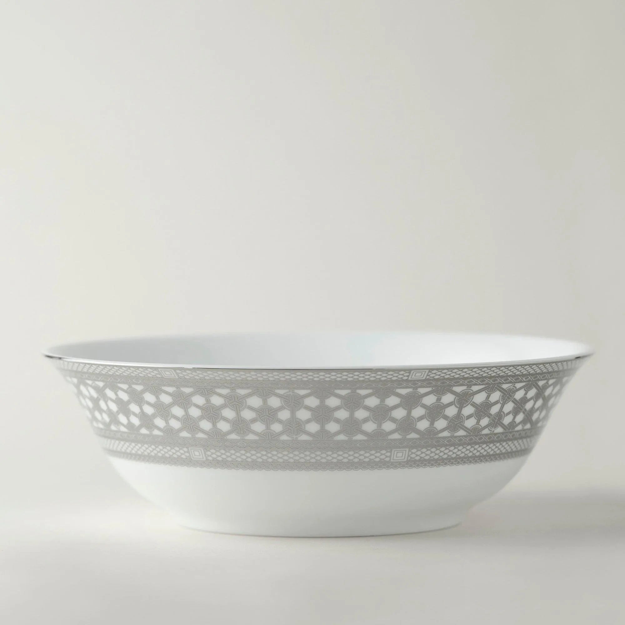 Caskata Wholesale Hawthorne Ice Platinum Medium Serving Bowl