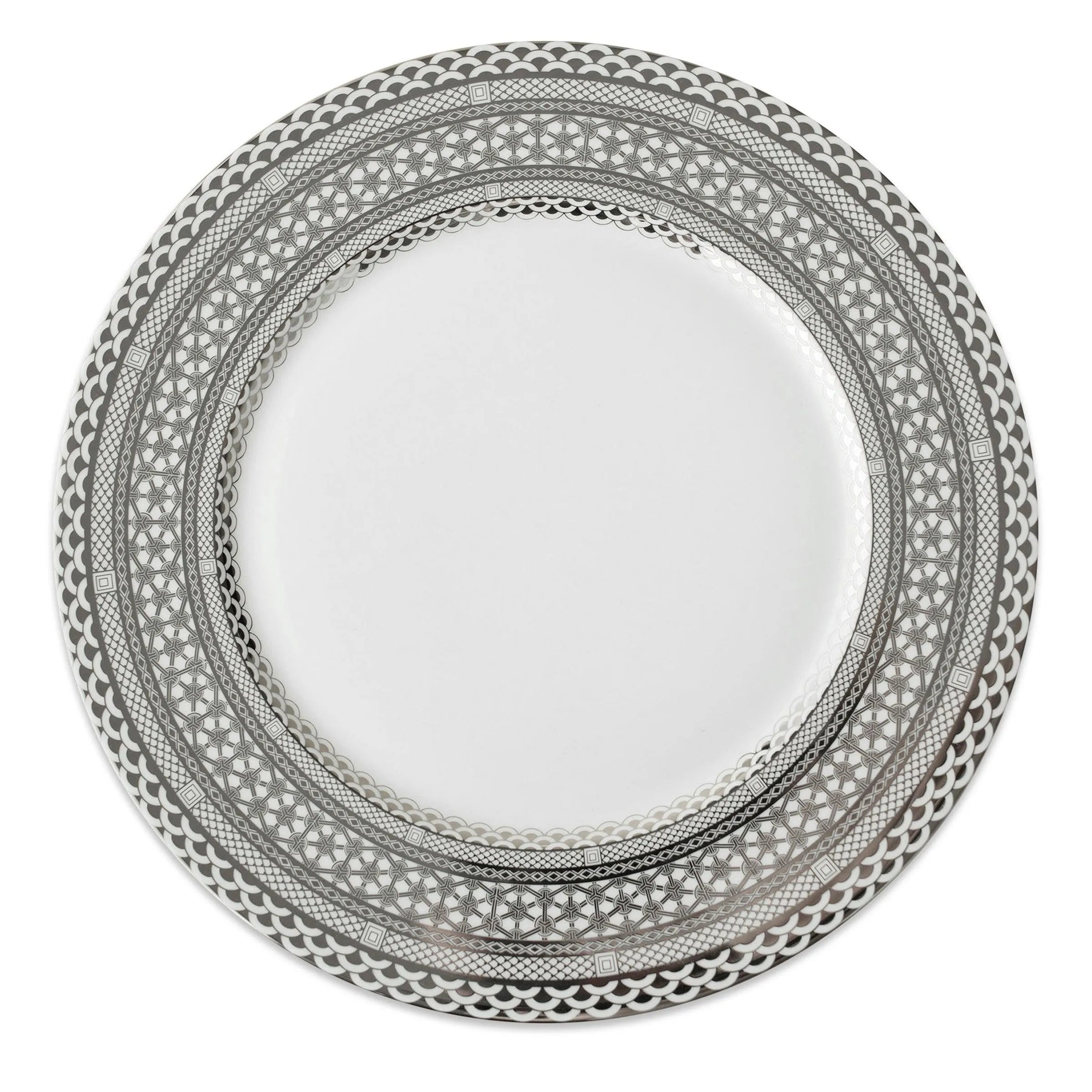 Caskata Wholesale Hawthorne Ice Platinum Charger Plate