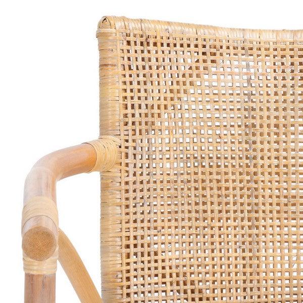 Gianni Rattan Counter Stool in White Wash with Wooden Legs