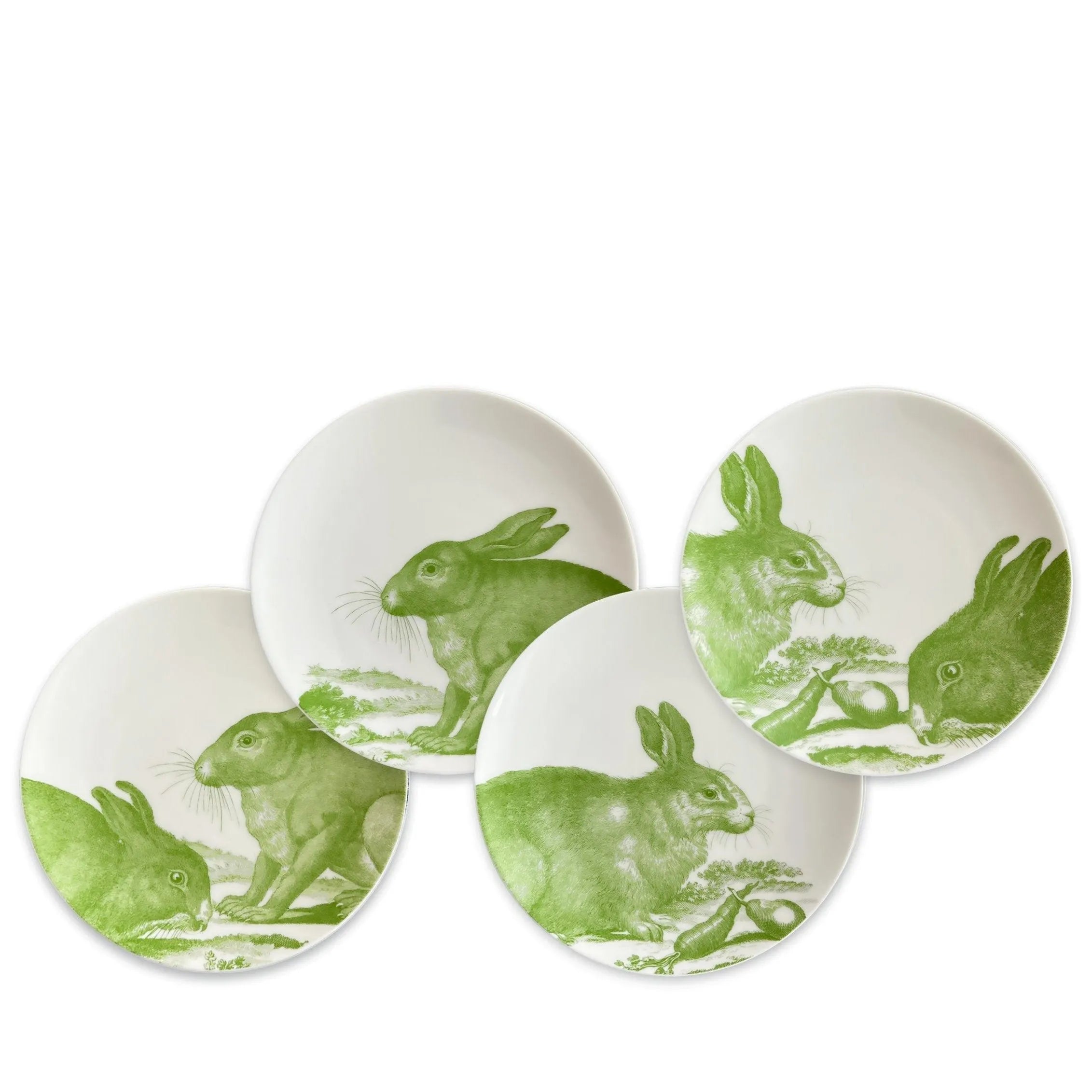 Caskata Wholesale Bunnies Small Plates, Set of 4