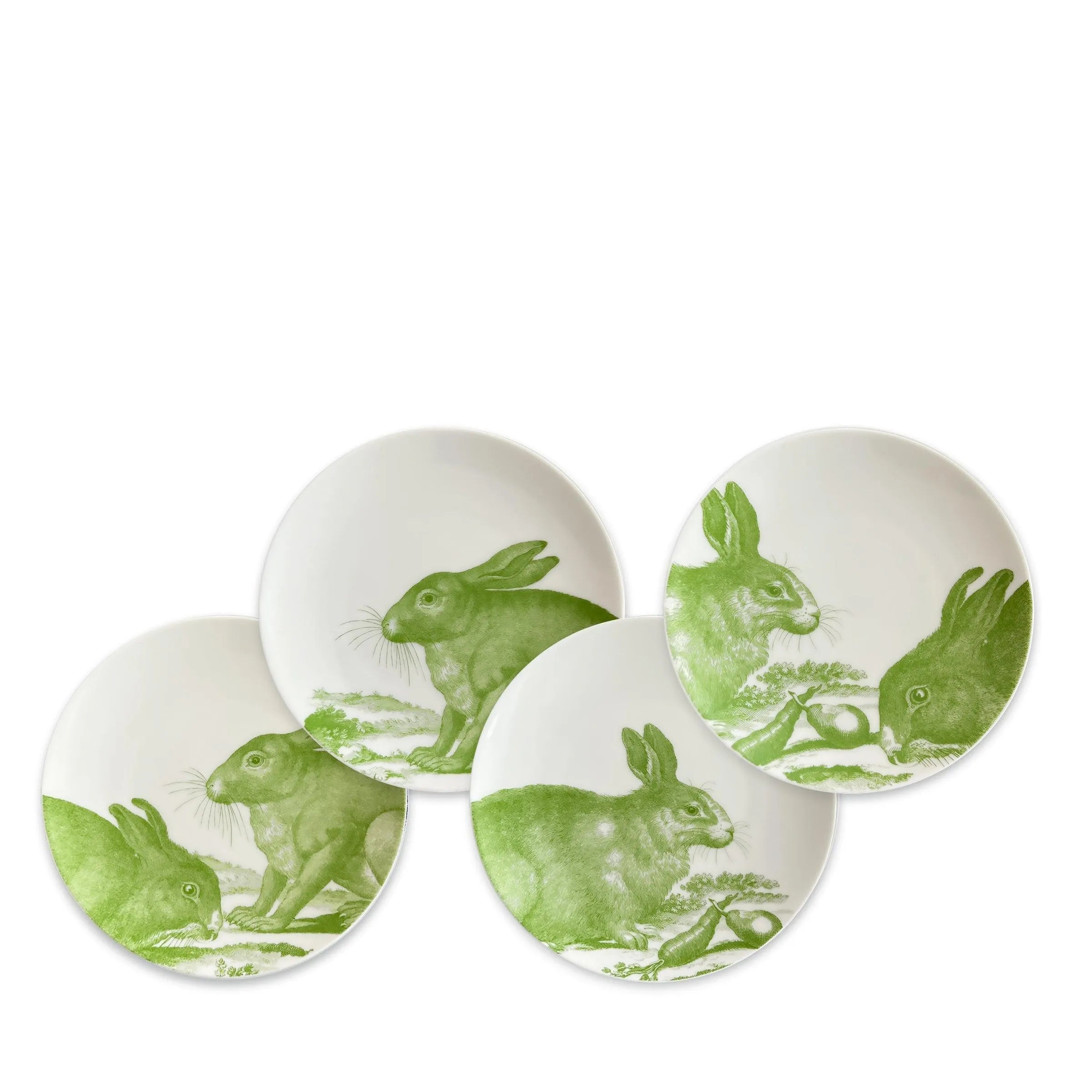 Caskata Wholesale Bunnies Small Plates, Set of 4