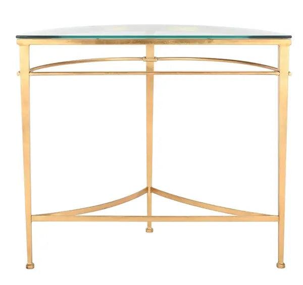 Safavieh Baur Antique Gold Glass Console Table