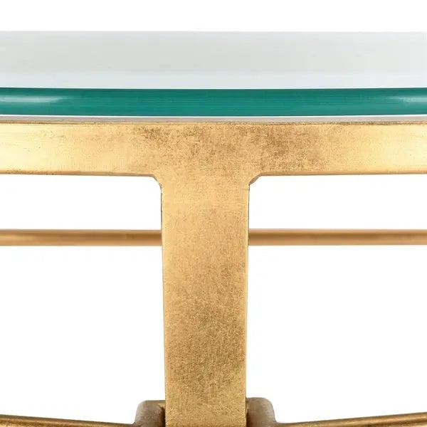 Safavieh Baur Antique Gold Glass Console Table