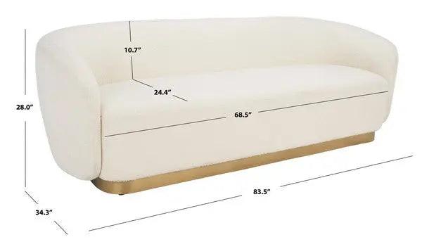 Safavieh Bernard Ivory-Gold Boucle Sofa