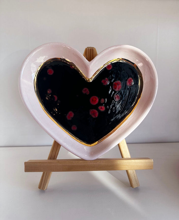 Medium Gilded Heart Dishes