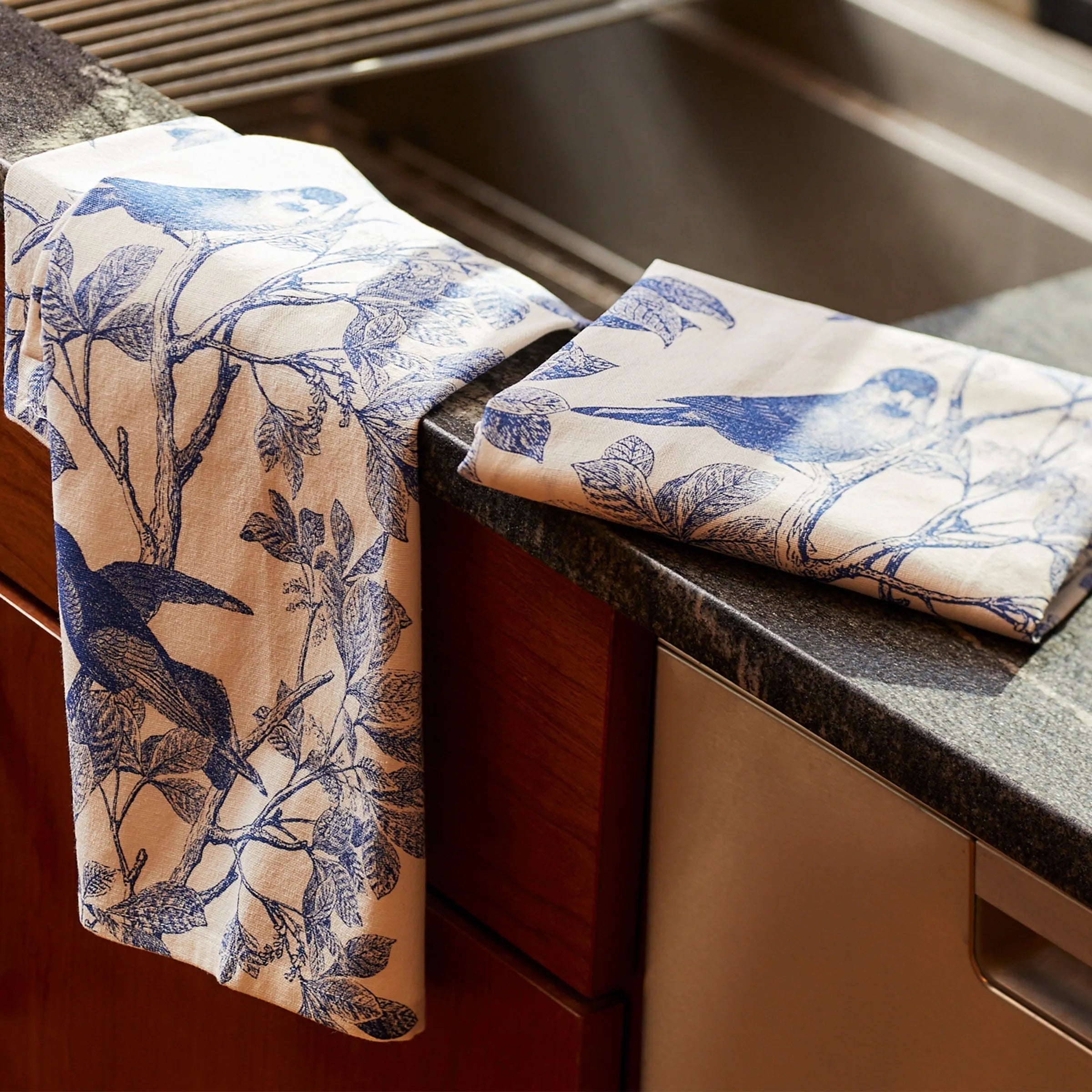 Arbor Birds Kitchen Towels, Set of 2