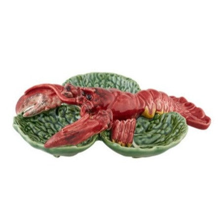 Bordallo Pinheiro Bordallo Pinheiro Ceramic Cabbage Small Appetizer Plate with Lobster element