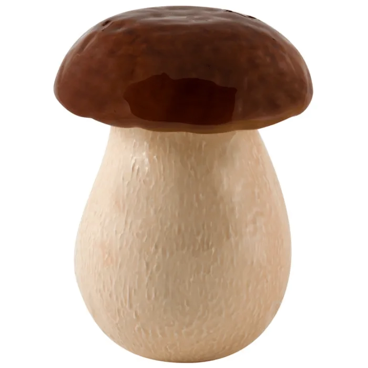 Large Earthenware Mushroom Box in Beige