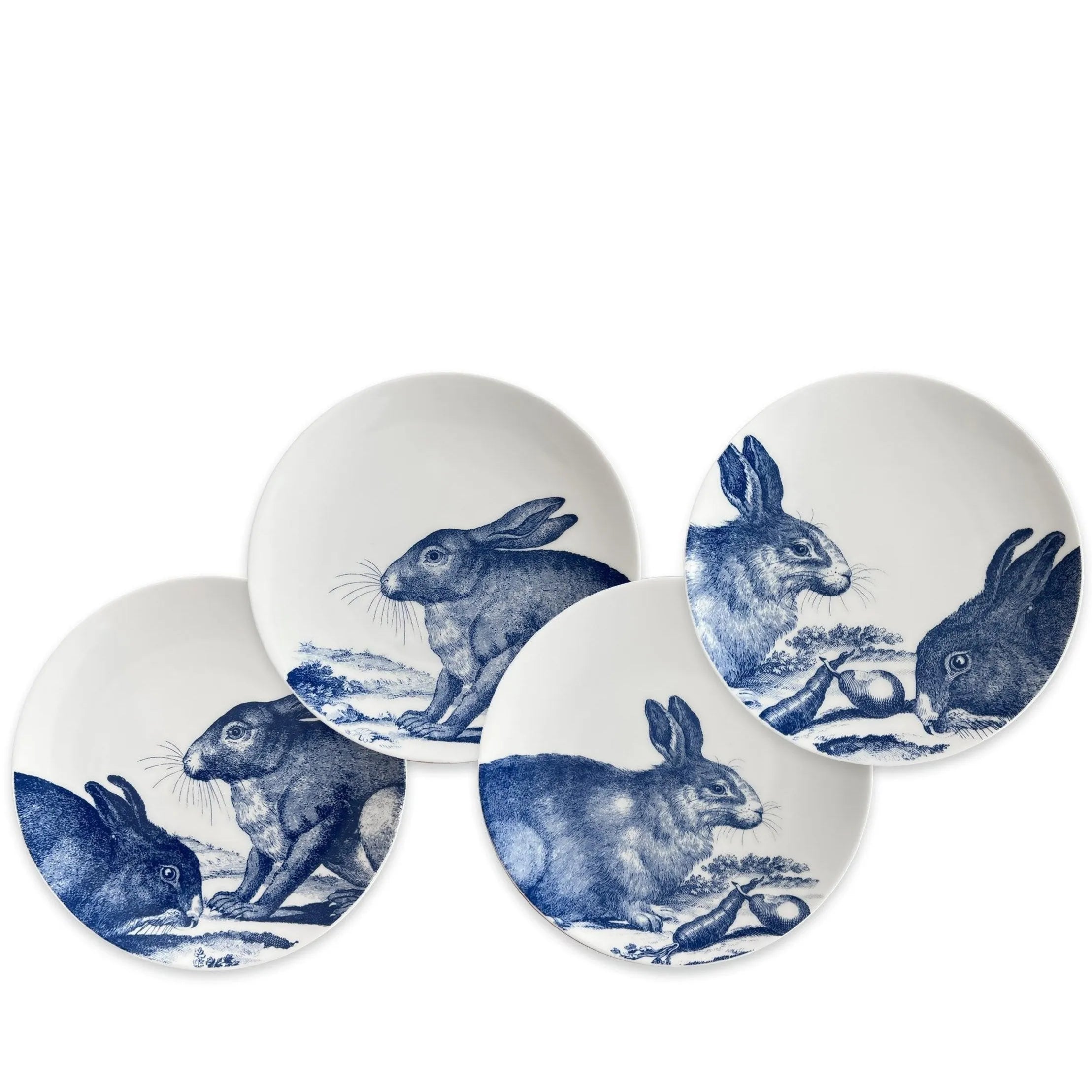 Caskata Wholesale Bunnies Small Plates, Set of 4